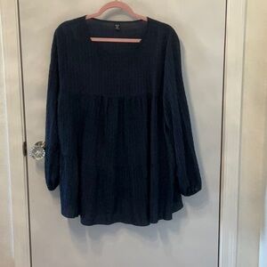 Navy blue stripe top size 1XL